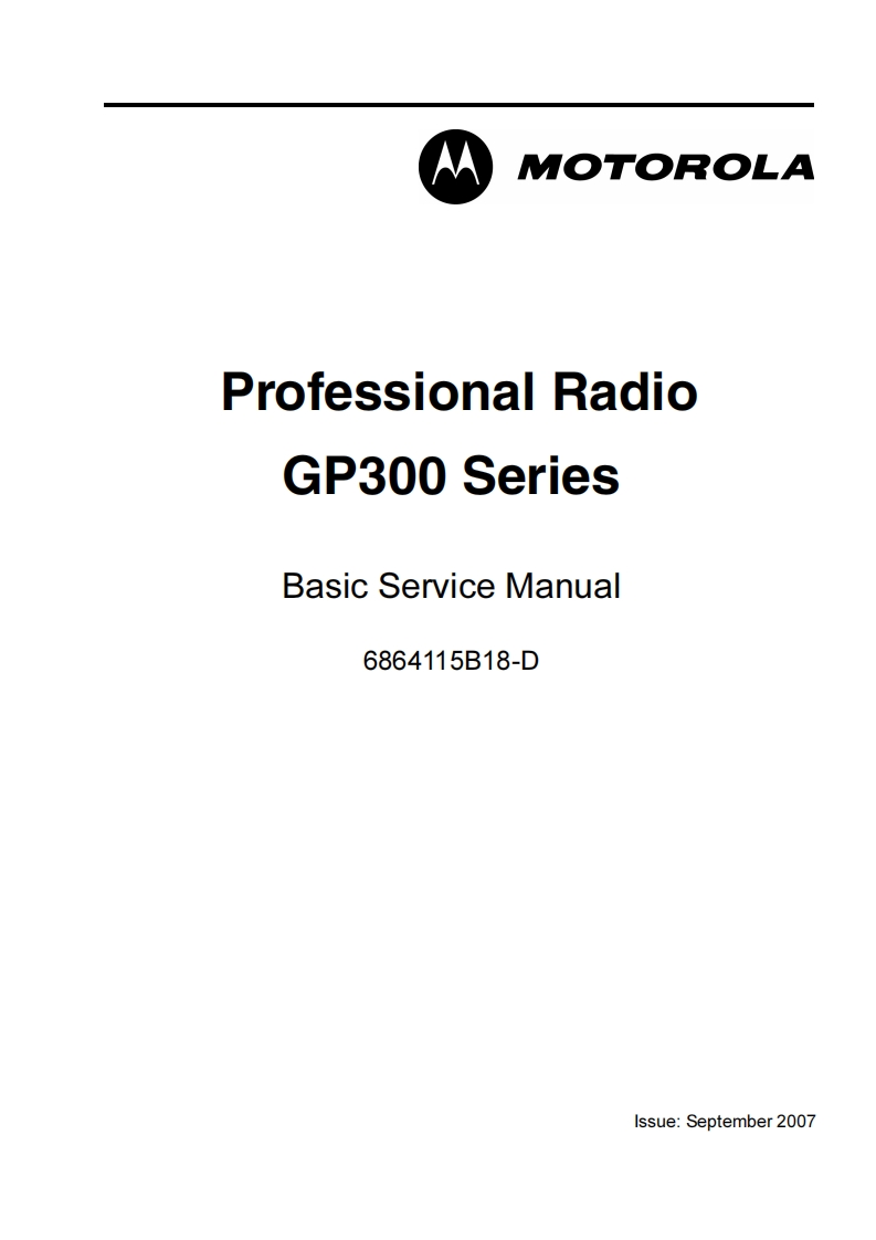 6864115B18-D_GP300_Basic_Service_Manual维修手册