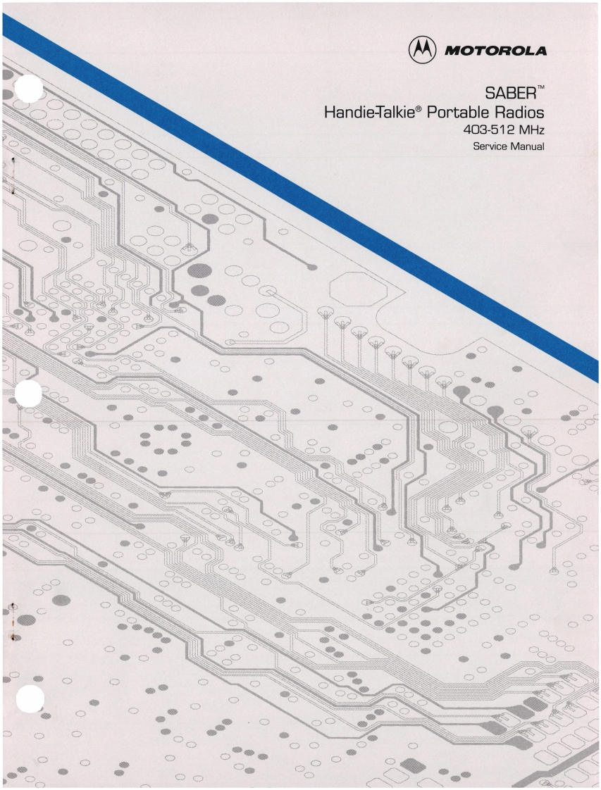 68P81043C95-A_SABER_Handie-Talkie_Portable_Radios_403-512_MHz_Service_Manual维修维护手册