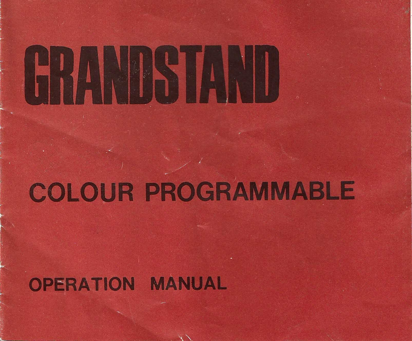 78_Grandstand_Colour_Programmable_SD-070_使用说明书手册