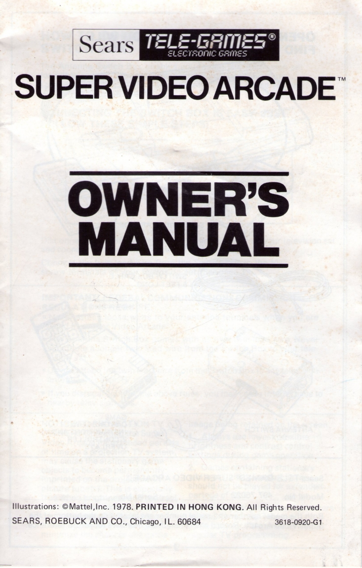78_Sears-Telegames-Super-Video-Arcade_使用说明书手册