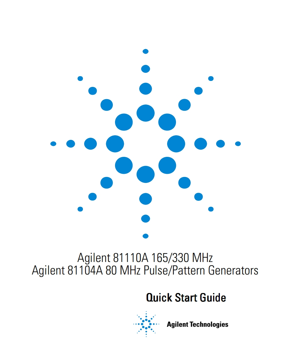 81110A--Quick_Start_Guide快速操作说明书手册