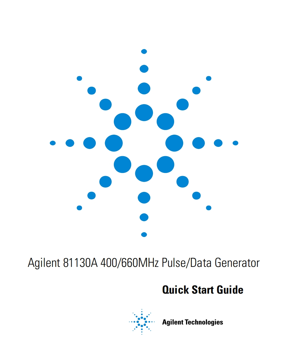 81130A--Quick_Start_Guide快速操作说明书手册