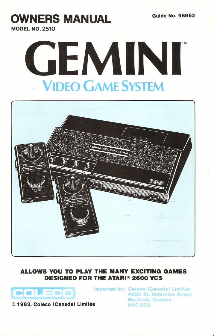83_Coleco_Gemini_Owners_使用说明书手册