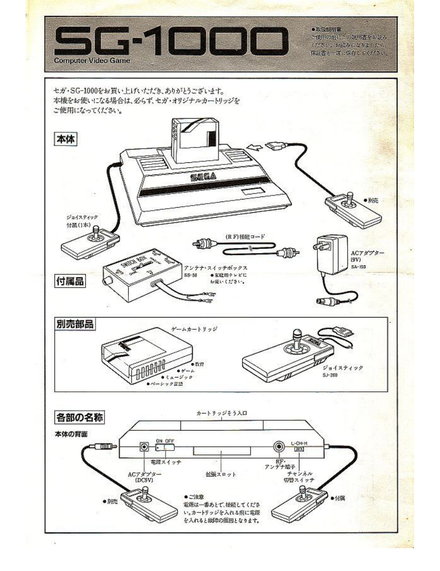 83_Sega_SG-1000_Owner_使用说明书手册
