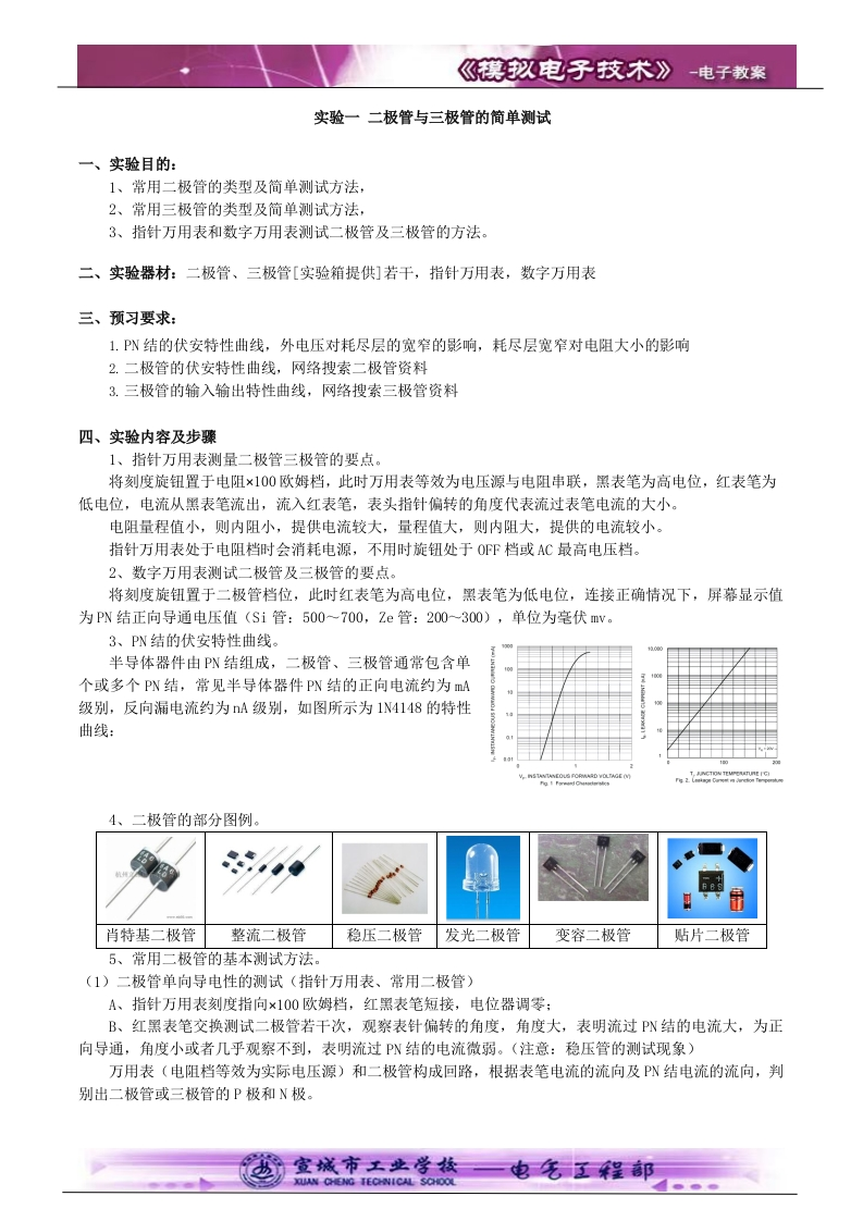 9.1_二极管与三极管的简单测试实验