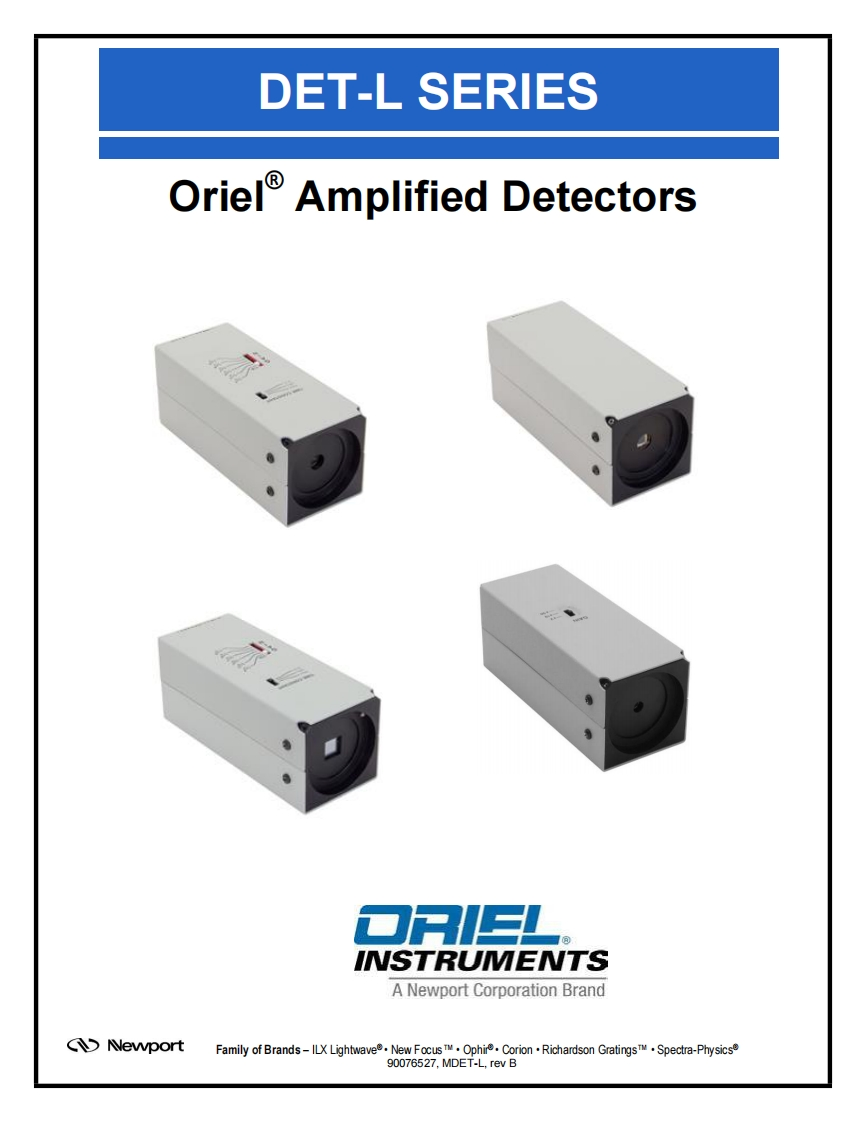 90076527B-MDET-L-Oriel-Amplified-Detectors-操作说明书指南
