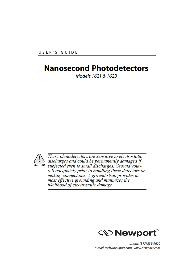90099917-Nanosecond-Photodetectors-操作说明书手册-Rev-A