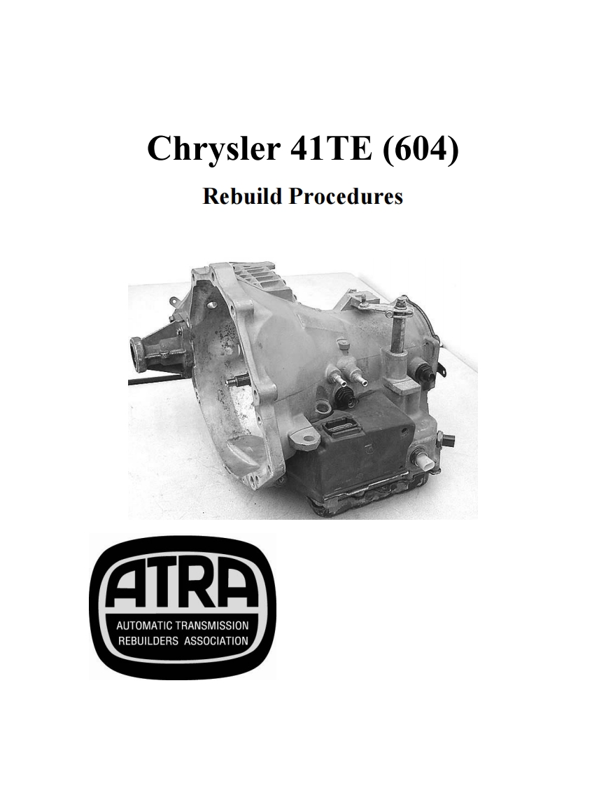 A604_Rebuild_Proceduresrepair变速箱维修手册