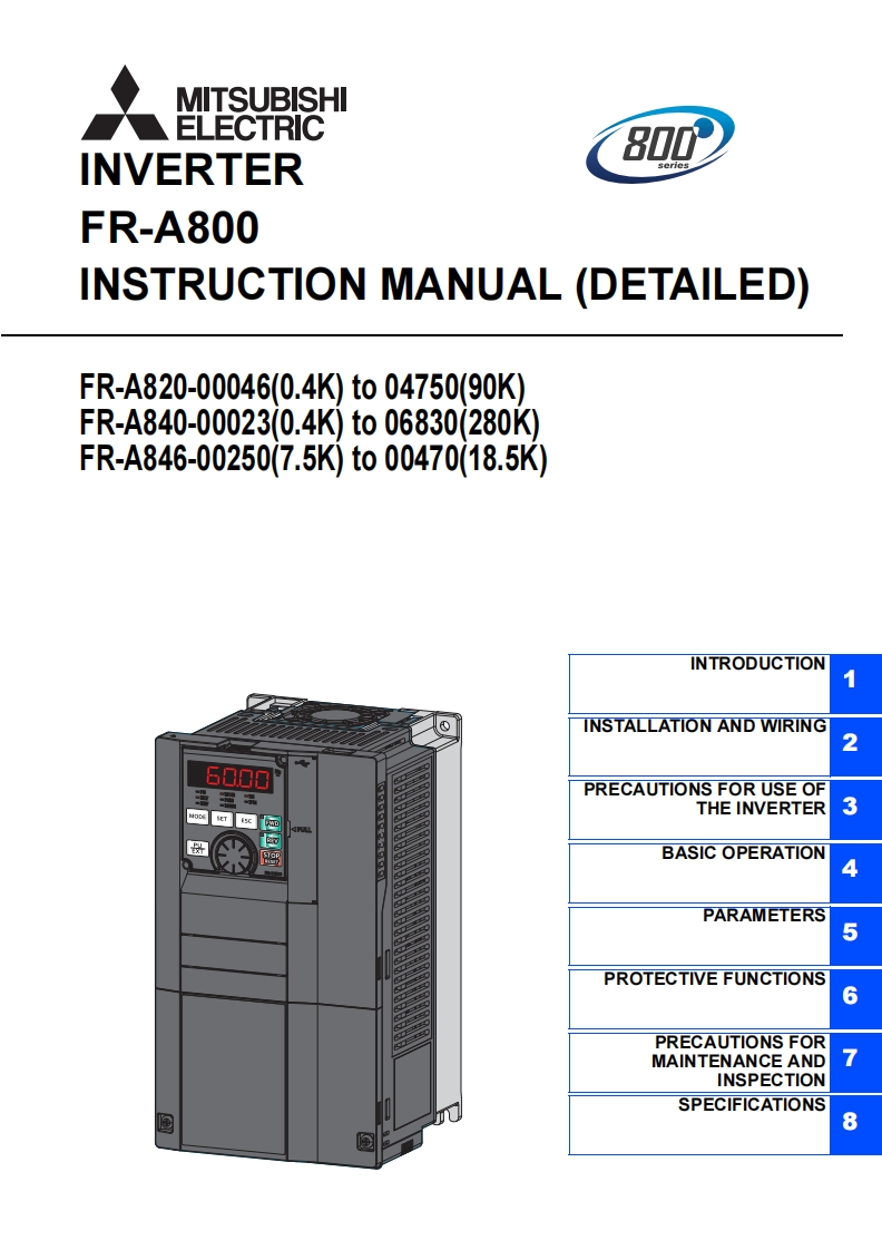 A800-Mitsubishi-Manual