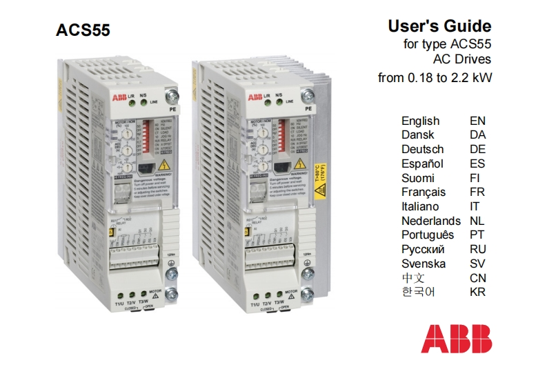 ABB-ACS55-micro-drive-安装调试说明书手册