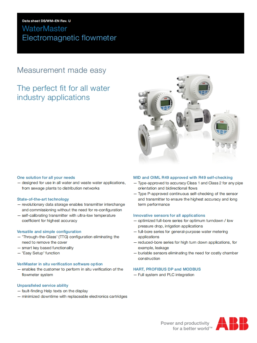 ABB-WaterMaster-User-Manual操作说明书手册