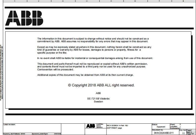 ABB机器人IRC5标准控制柜电气原理图3HAC024480说明书手册-找手册网