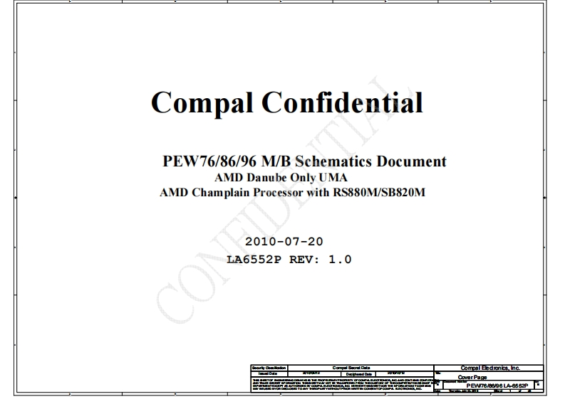 ACER-5552---GATEWAY-NV50A---COMPAL-LA-6552P-PEW76-86-96笔记本电器原理图