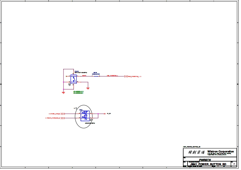 ACER-ASPIRE-TIMELINE-4810-5810---WISTRON-JM41---POWER-BUTTON---REV--1笔记本电器原理图