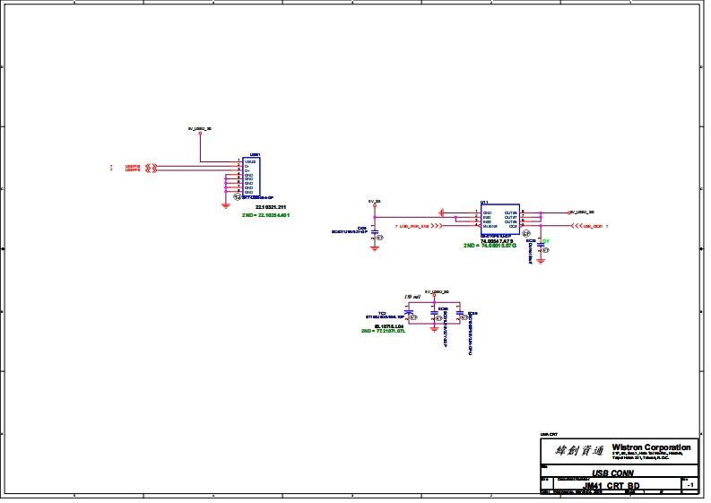 ACER-ASPIRE-TIMELINE-4810-5810---WISTRON-JM41-UMA---CRT-BOARD---REV--1笔记本电器原理图