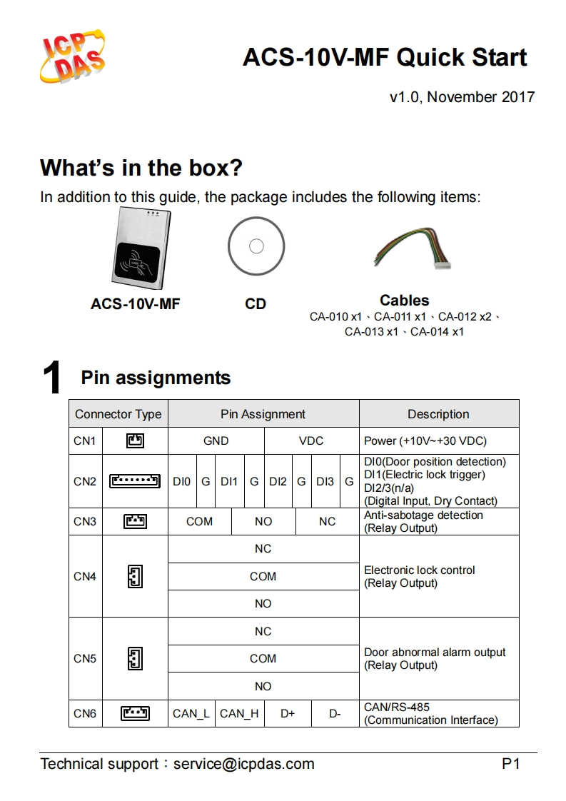 ACS-10V-MF_用户操作说明书手册_英语_v1.0