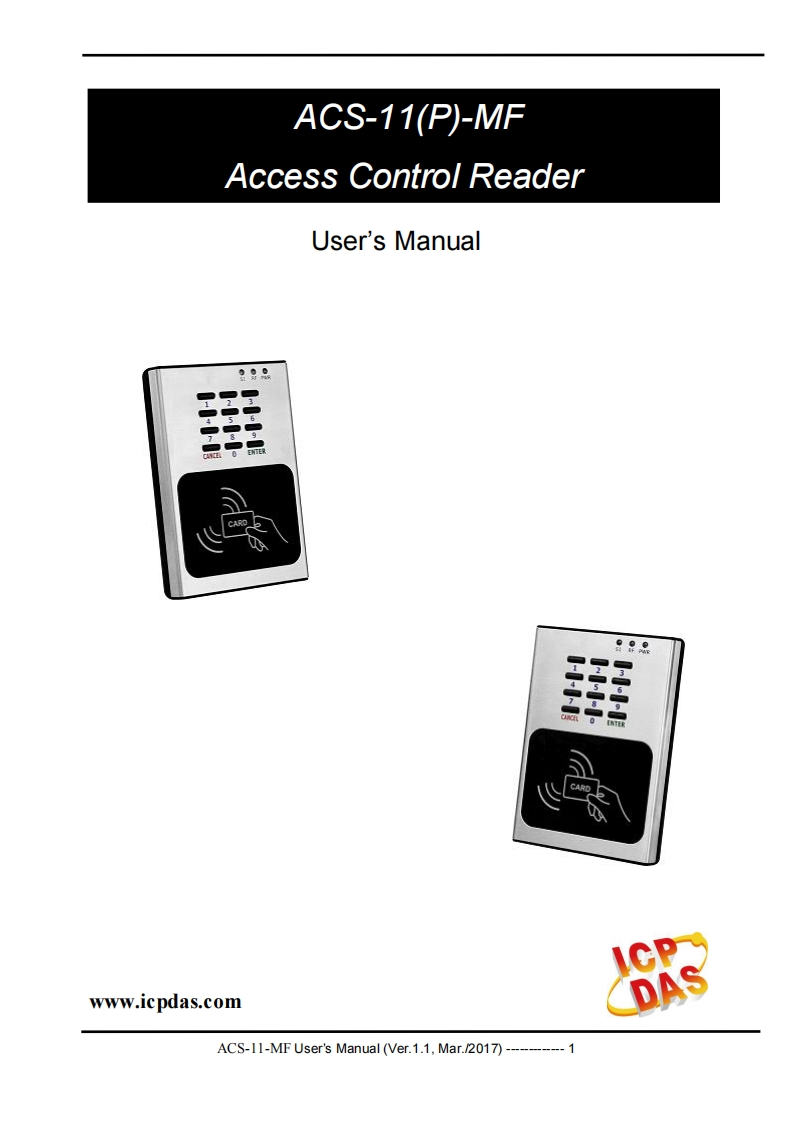 ACS-11-MF_安装说明书手册_英语_v1.1