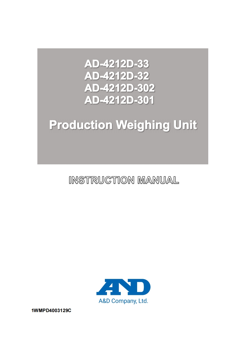 AD-AD-4212D-Weighing-Module-Balance-操作说明书手册