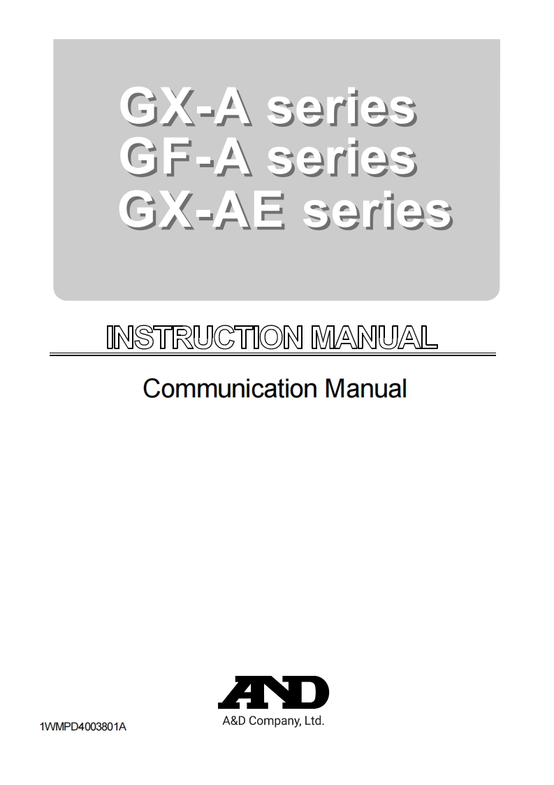 AD-GF6200A-Communication-操作说明书手册