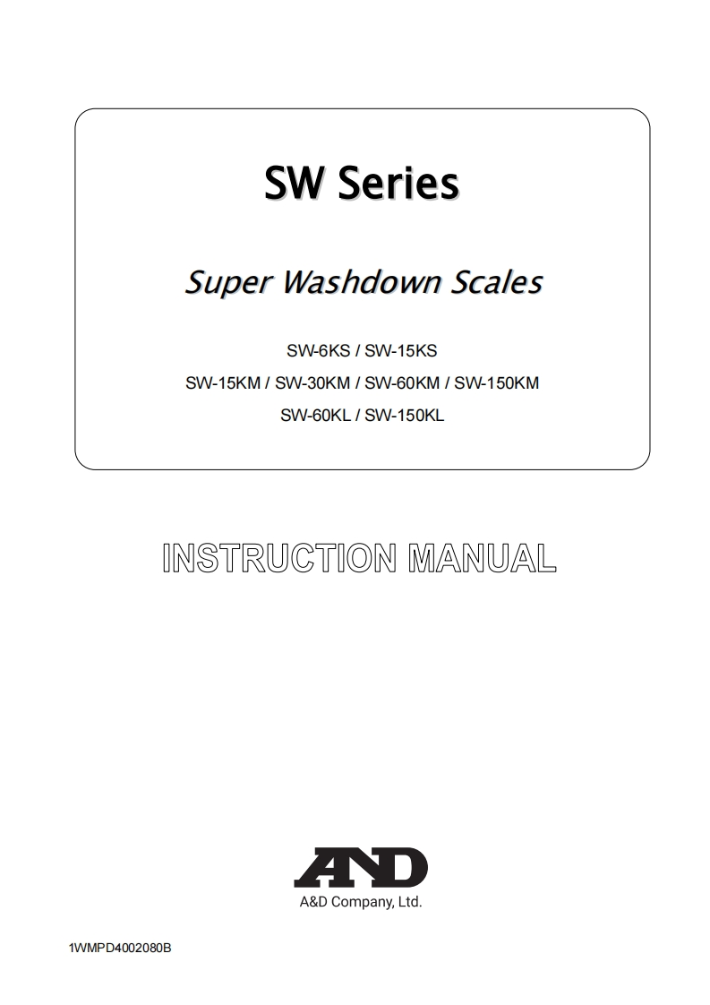 AD-SW-Super-Washdown-Scales-操作说明书手册