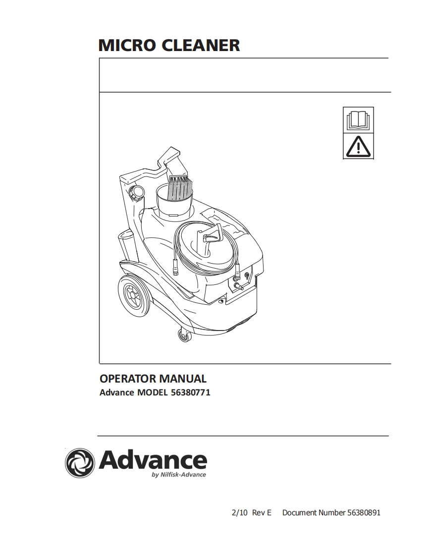 ADVANCE-Advance_Micro-Cleaner_Rev-210_Parts说明书手册含电器原理图