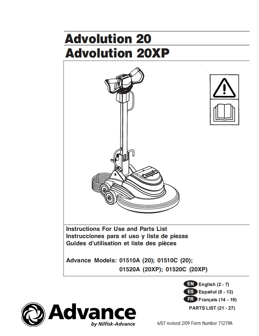 ADVANCE-Advolution-20-20xp说明书手册含电器原理图