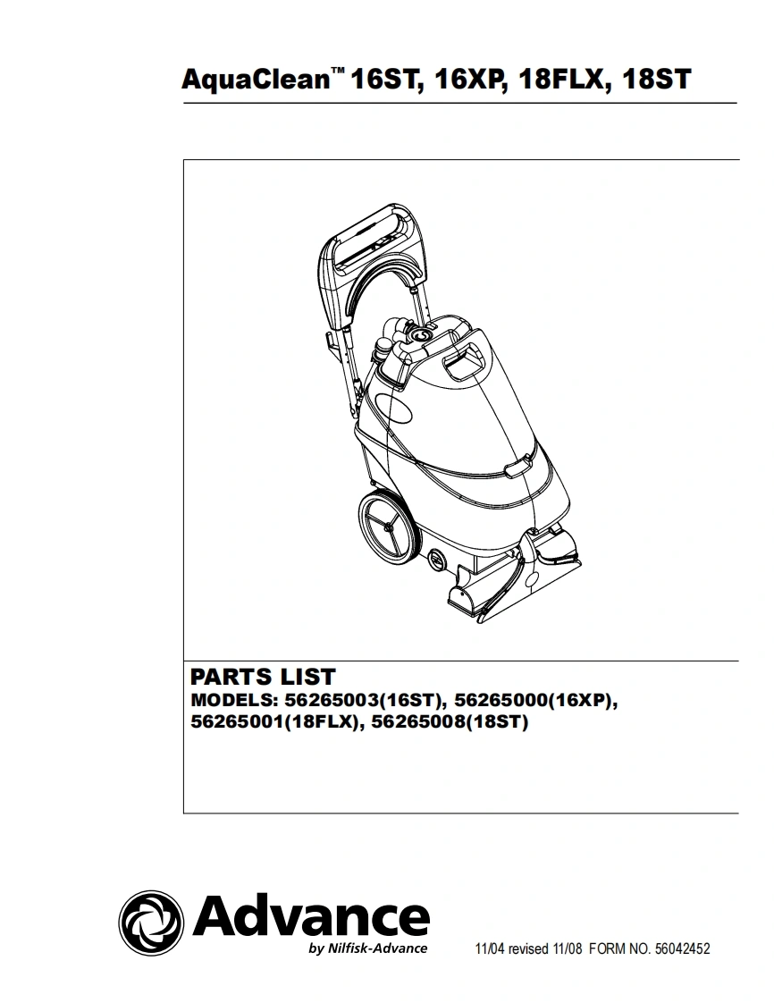 ADVANCE-Aqua-Clean-16xp说明书手册含电器原理图