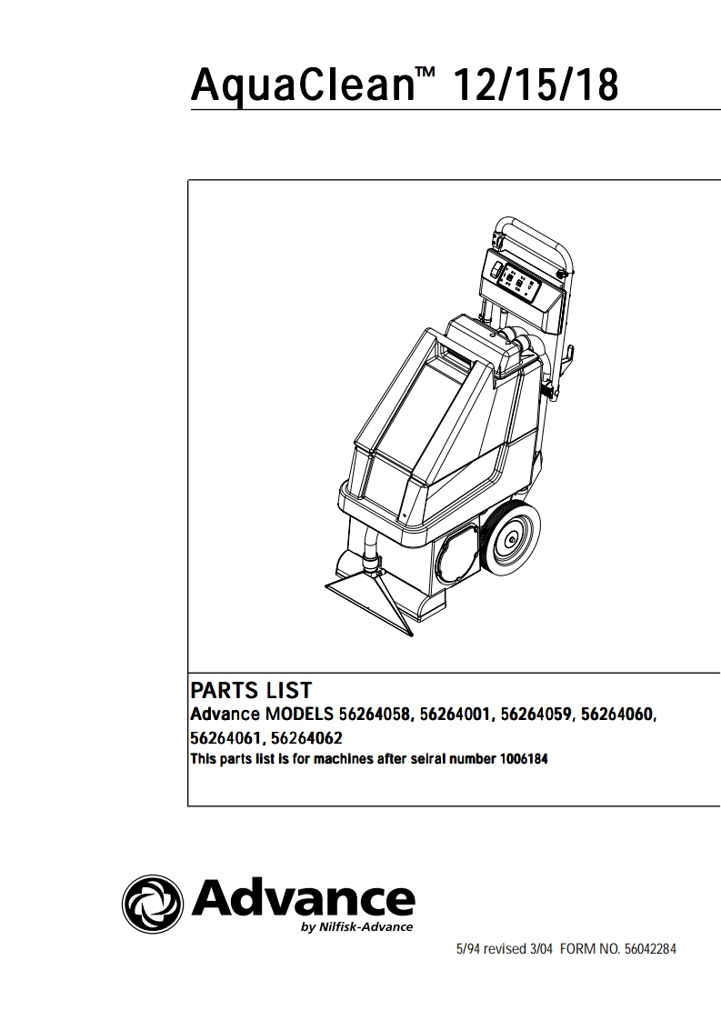 ADVANCE-Aquaclean121518说明书手册含电器原理图