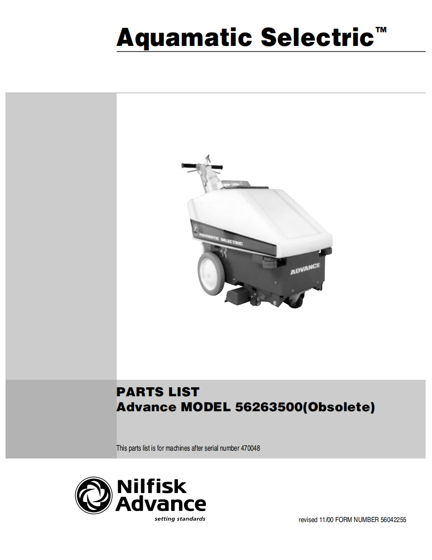 ADVANCE-AquamaticSelectric说明书手册含电器原理图