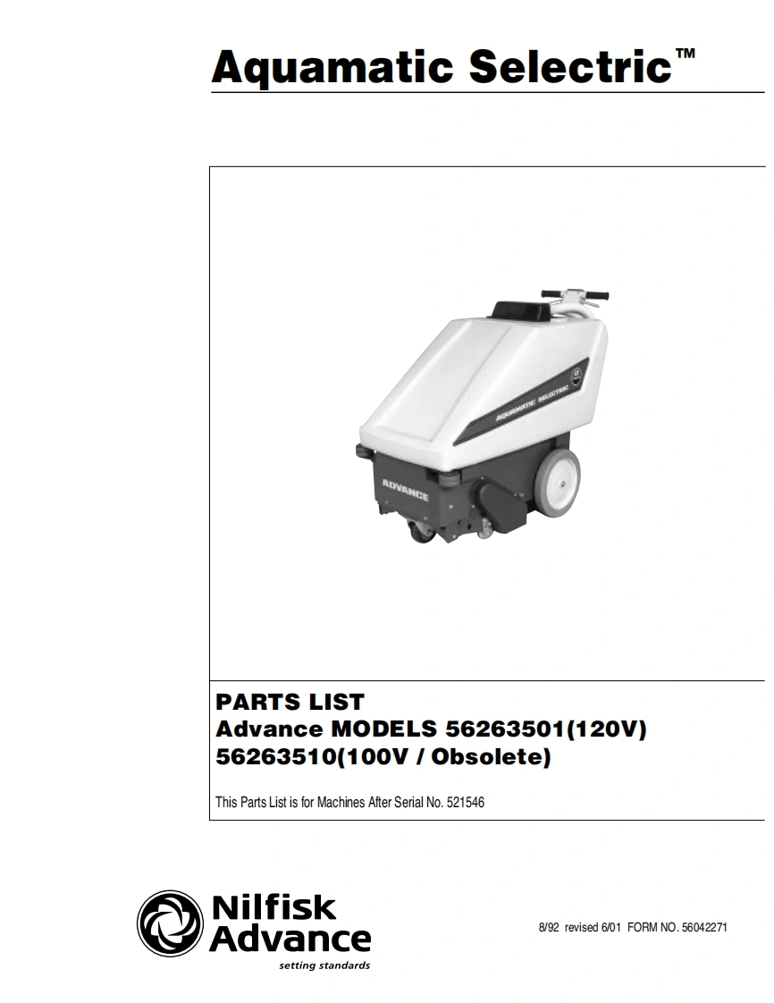 ADVANCE-Aquamaticselectric6-01ce说明书手册含电器原理图