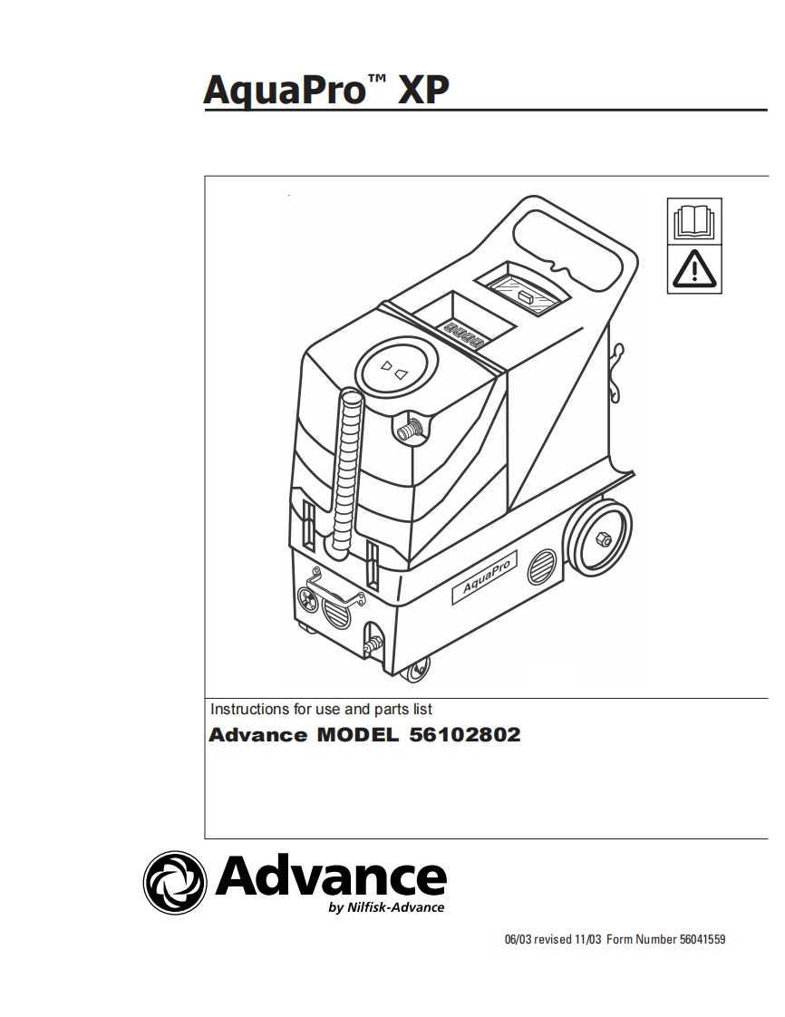 ADVANCE-AquaproXP说明书手册含电器原理图