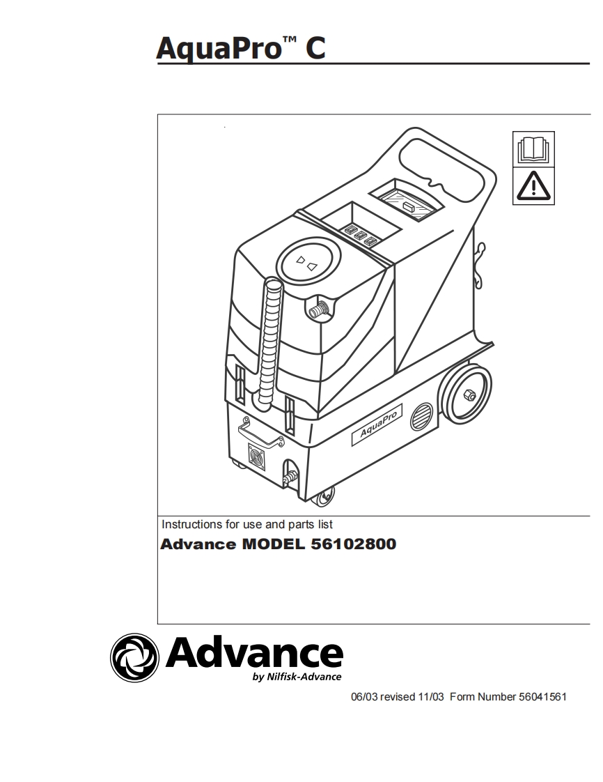 ADVANCE-Aquaprocce说明书手册含电器原理图