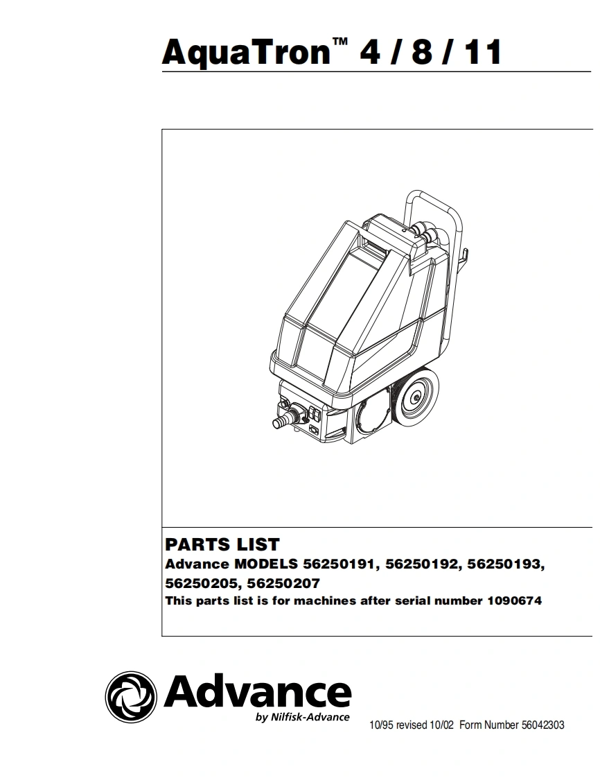 ADVANCE-Aquatron4811说明书手册含电器原理图