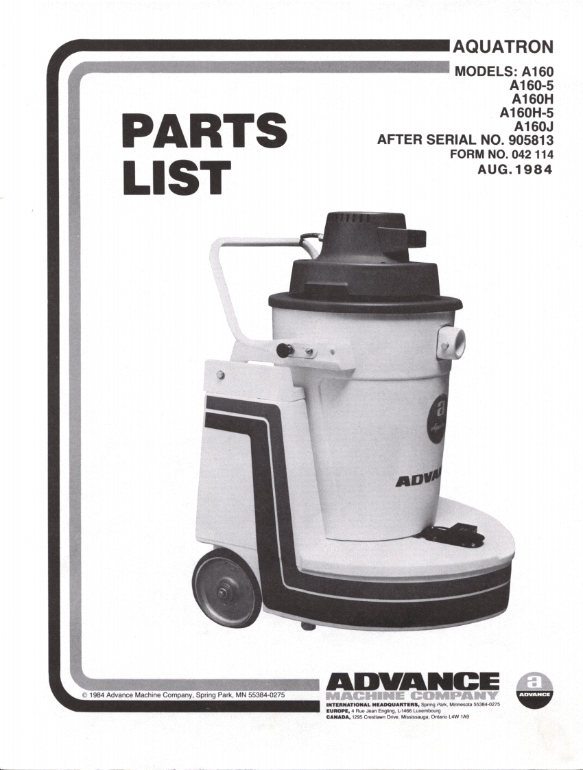 ADVANCE-AquatronA160S说明书手册含电器原理图