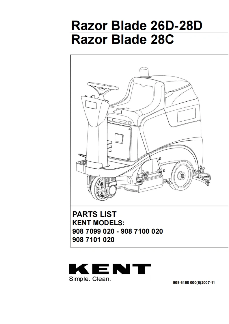 ADVANCE-Battery_Rider_Scrubber_RazorBlade26-28DC说明书手册含电器原理图