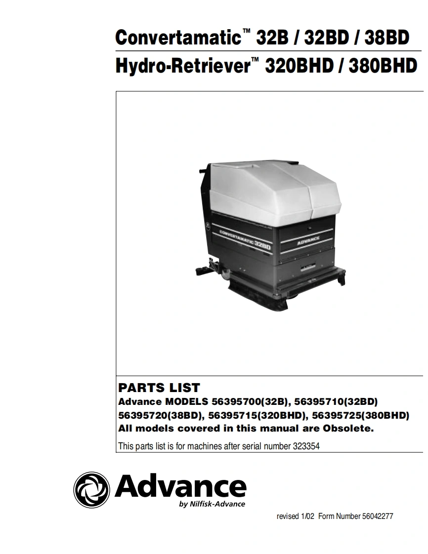 ADVANCE-Battery_WalkBehind_Scubber_Convertamatic_32-38B-BD说明书手册含电器原理图-找手册网