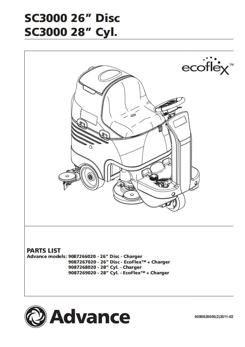 ADVANCE-SC3000-parts维修零部件手册说明书手册含电器原理图