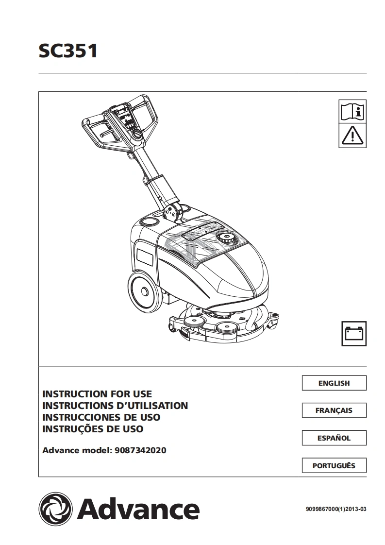 ADVANCE-SC351-manual操作与维护手册说明书手册含电器原理图