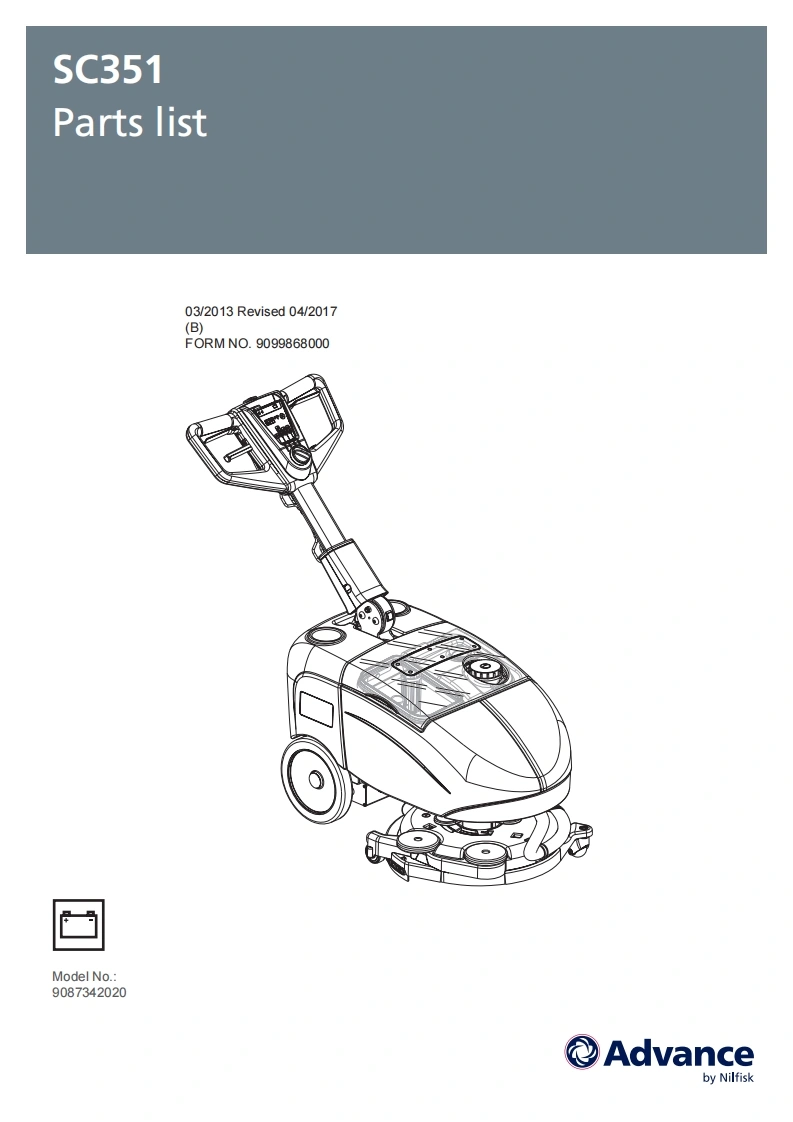 ADVANCE-SC351-parts维修零部件手册说明书手册含电器原理图