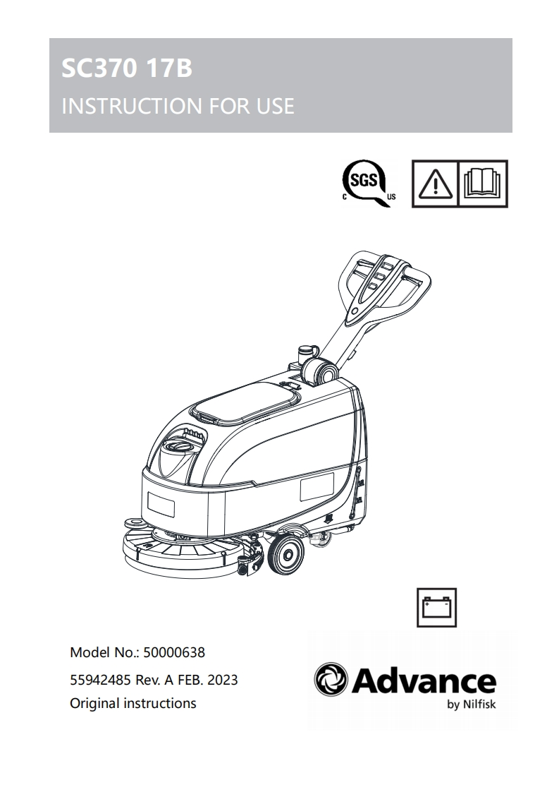 ADVANCE-SC370-manual操作与维护手册说明书手册含电器原理图