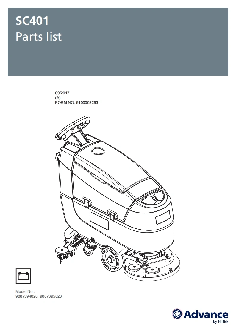 ADVANCE-SC401-parts维修零部件手册说明书手册含电器原理图