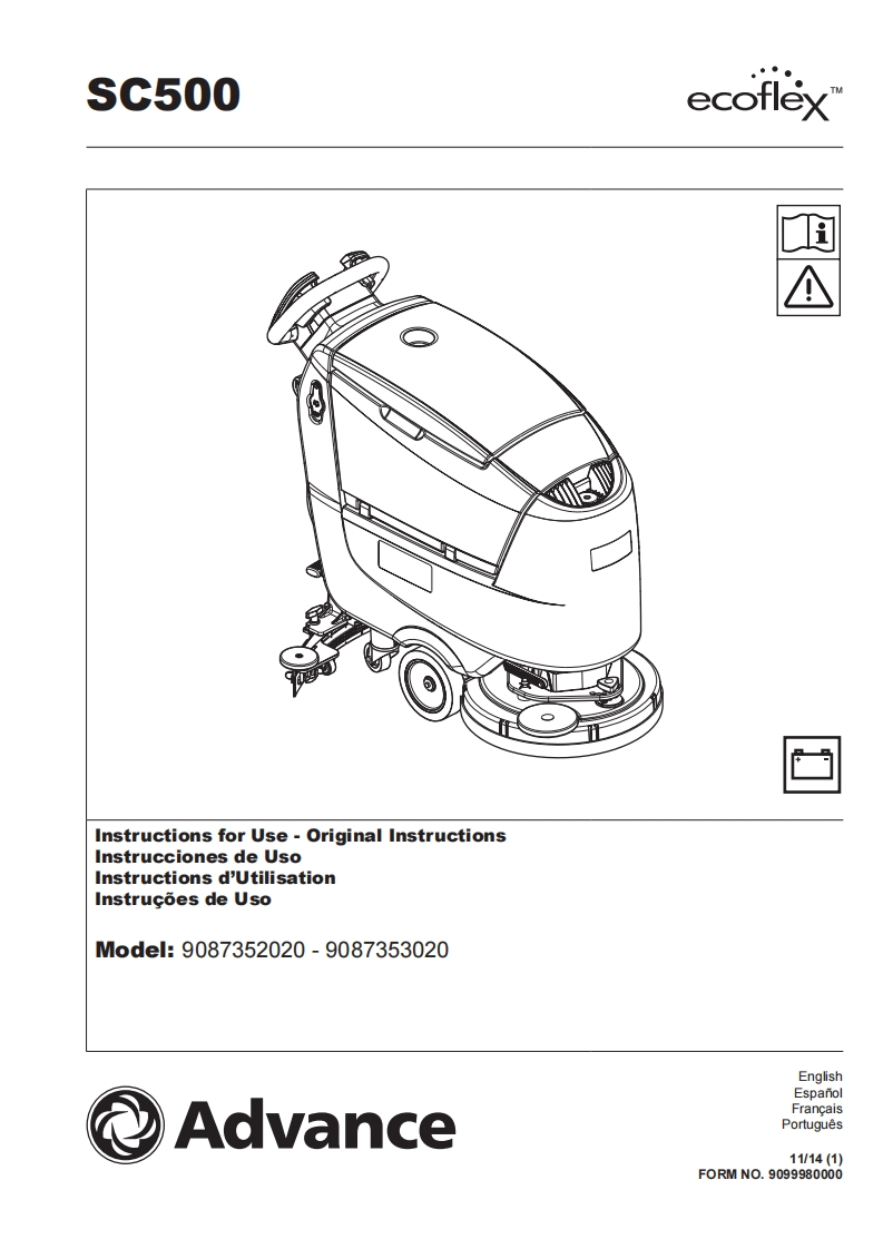 ADVANCE-SC500-manual操作与维护手册说明书手册含电器原理图