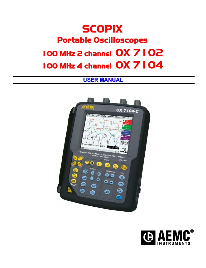AEMC-OX7102C-User-Manual操作说明书手册