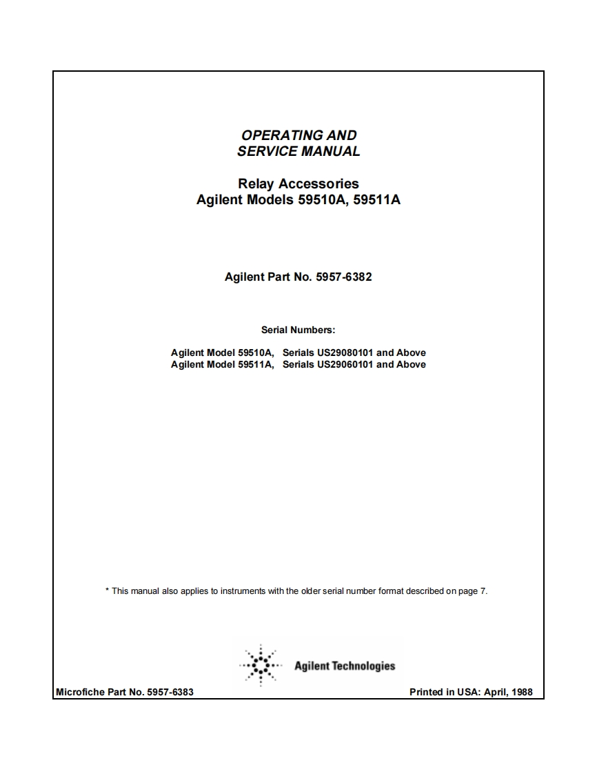 AGILENT-59510opr维修维护手册