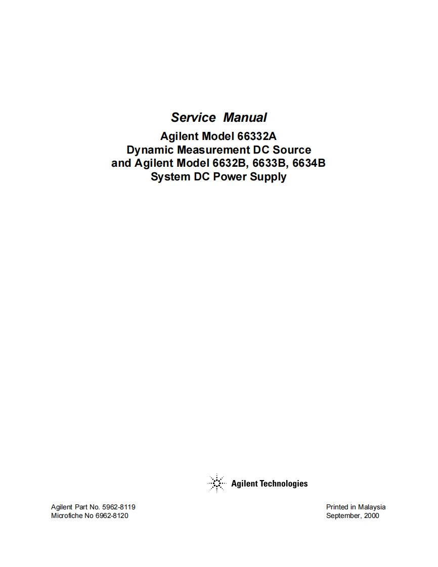 AGILENT-66332Aser维修维护手册