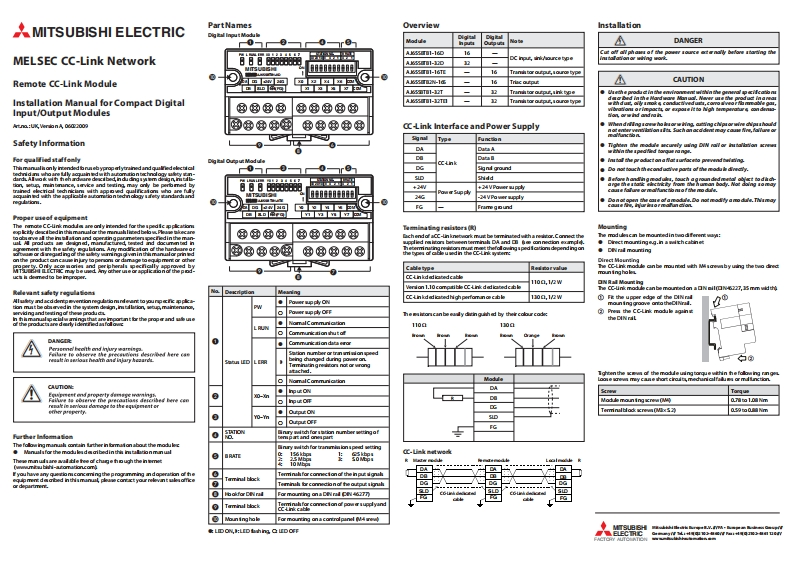 AJ65SBTB1-16TEInstallation使用说明书手册