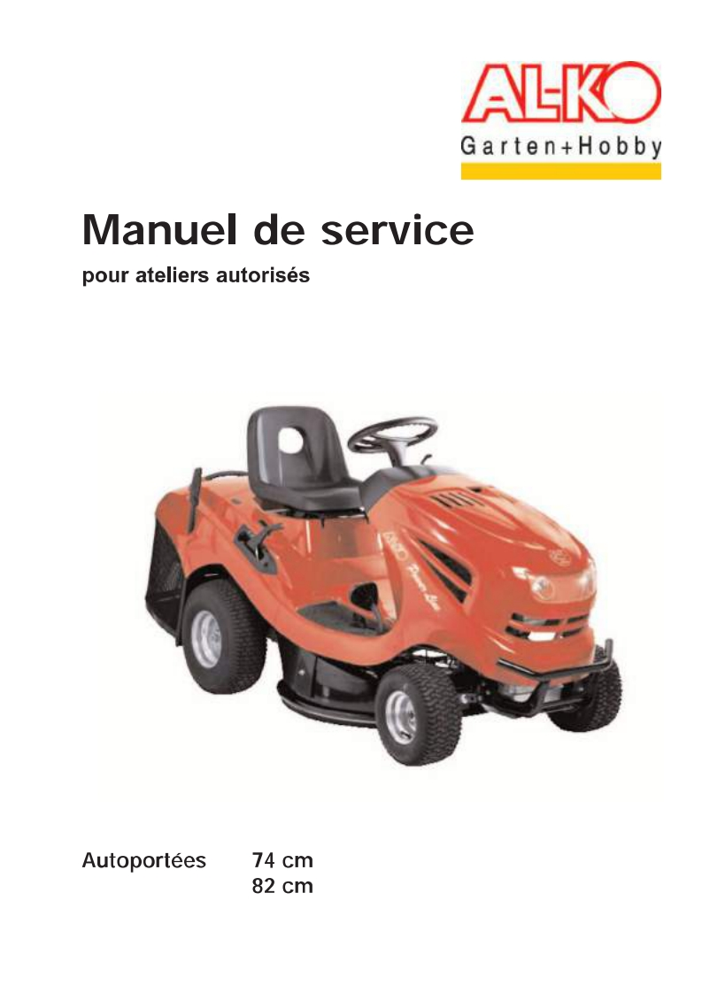 AL-KO-74HD-82HD-Garden-Tractors-维修维护手册-PDF