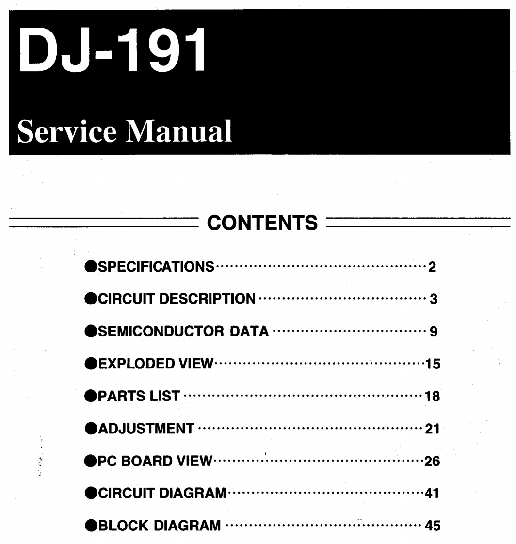 ALNICO-DJ-191维修电器原理图手册