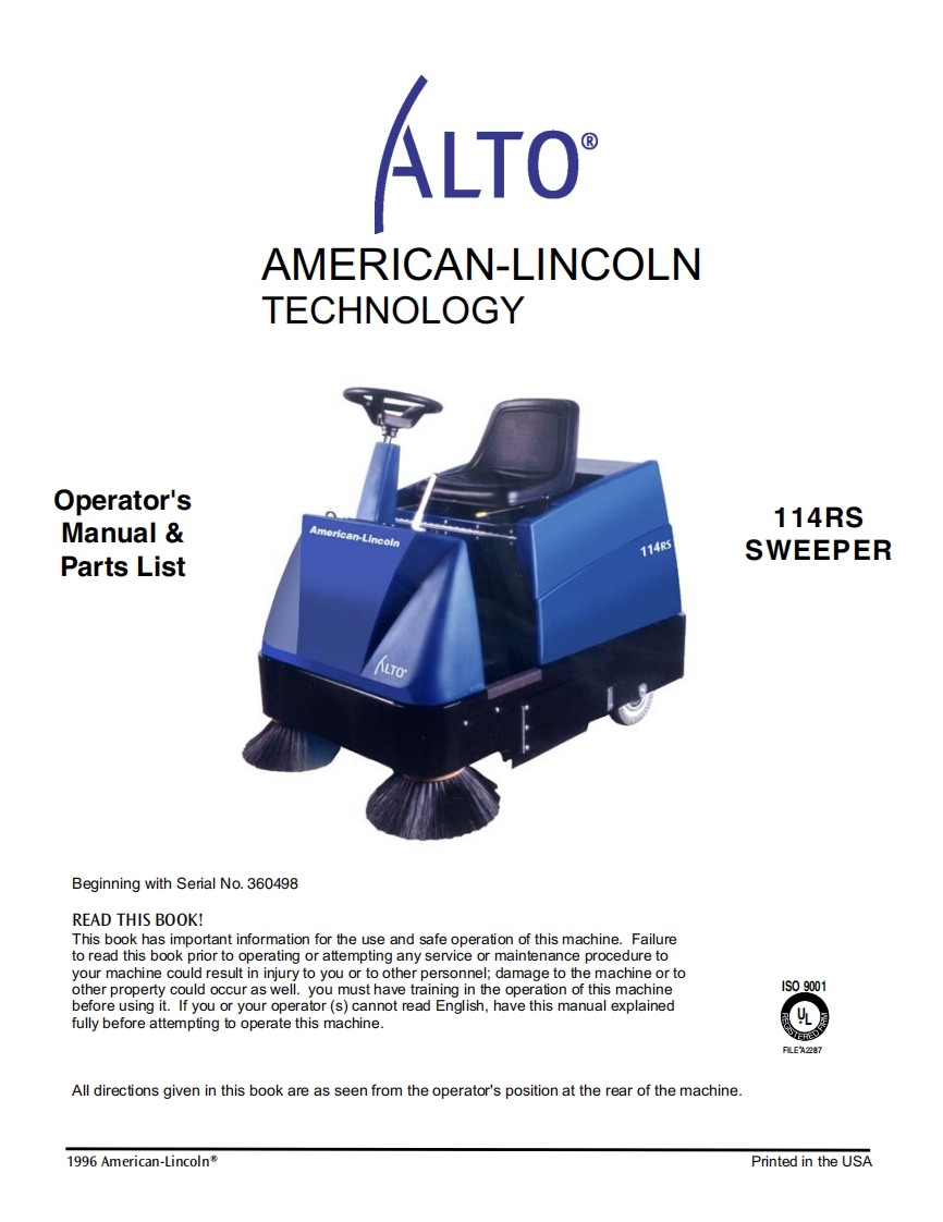 ALTO-114RS-Sweeper-User-Manual操作说明书手册新质力文库 - 聚焦新质生产力发展的数字化知识库_行业洞察 / 理论成果 / 实践指南免费下载新质力文库