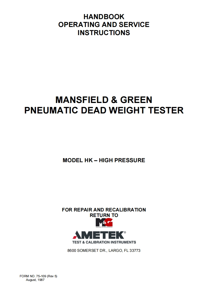AMETEK-HK_操作说明书手册